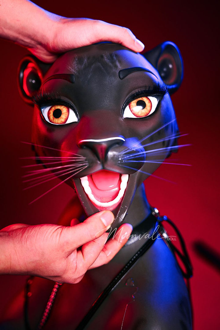 Moonvale Doll | 165cm/5ft5 Big Breasts Sultry Wild Black Panther Furry Realistic Silicone Sex Doll - Velara