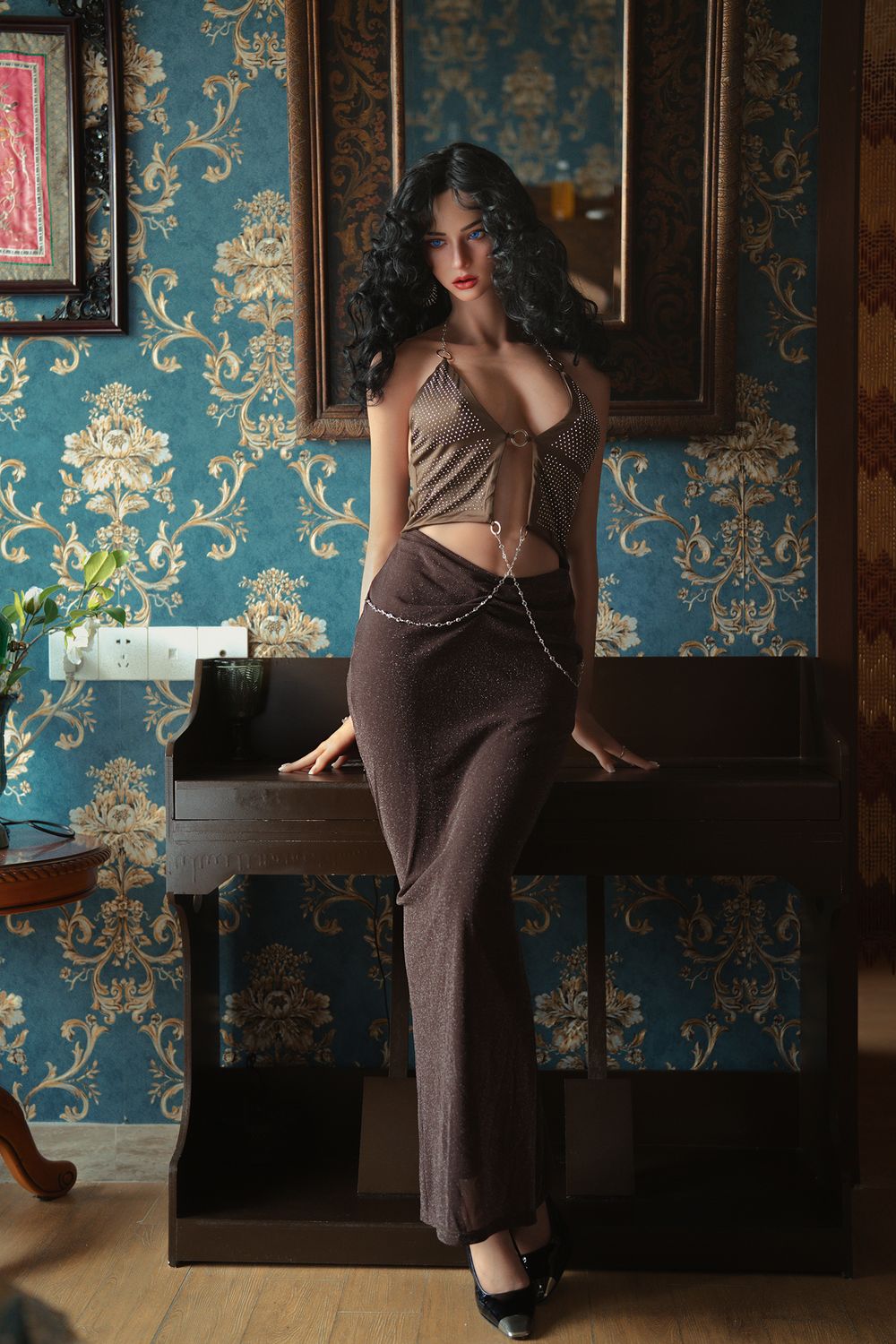 Rosretty Puppe | 173 cm/5ft8 Kleine Brust Reife Vollsilikon Sexpuppe - Christine