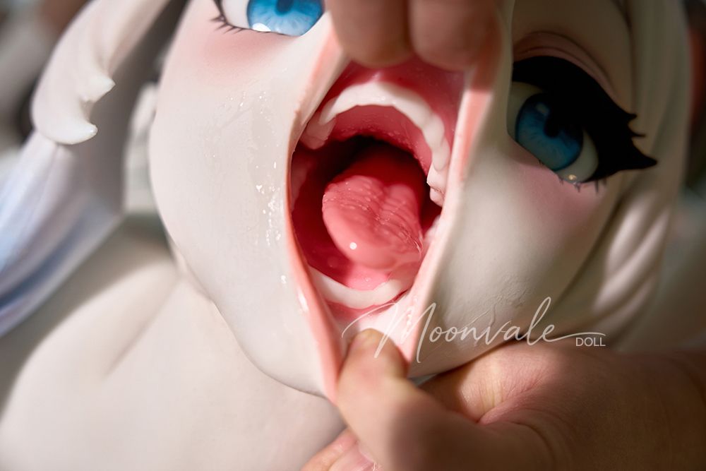 Moonvale Doll | 155cm/5ft09 Small Breasts Seductive Lovely Dark Punk-style White Leopard Furry Realistic Silicone Sex Doll - Lyora