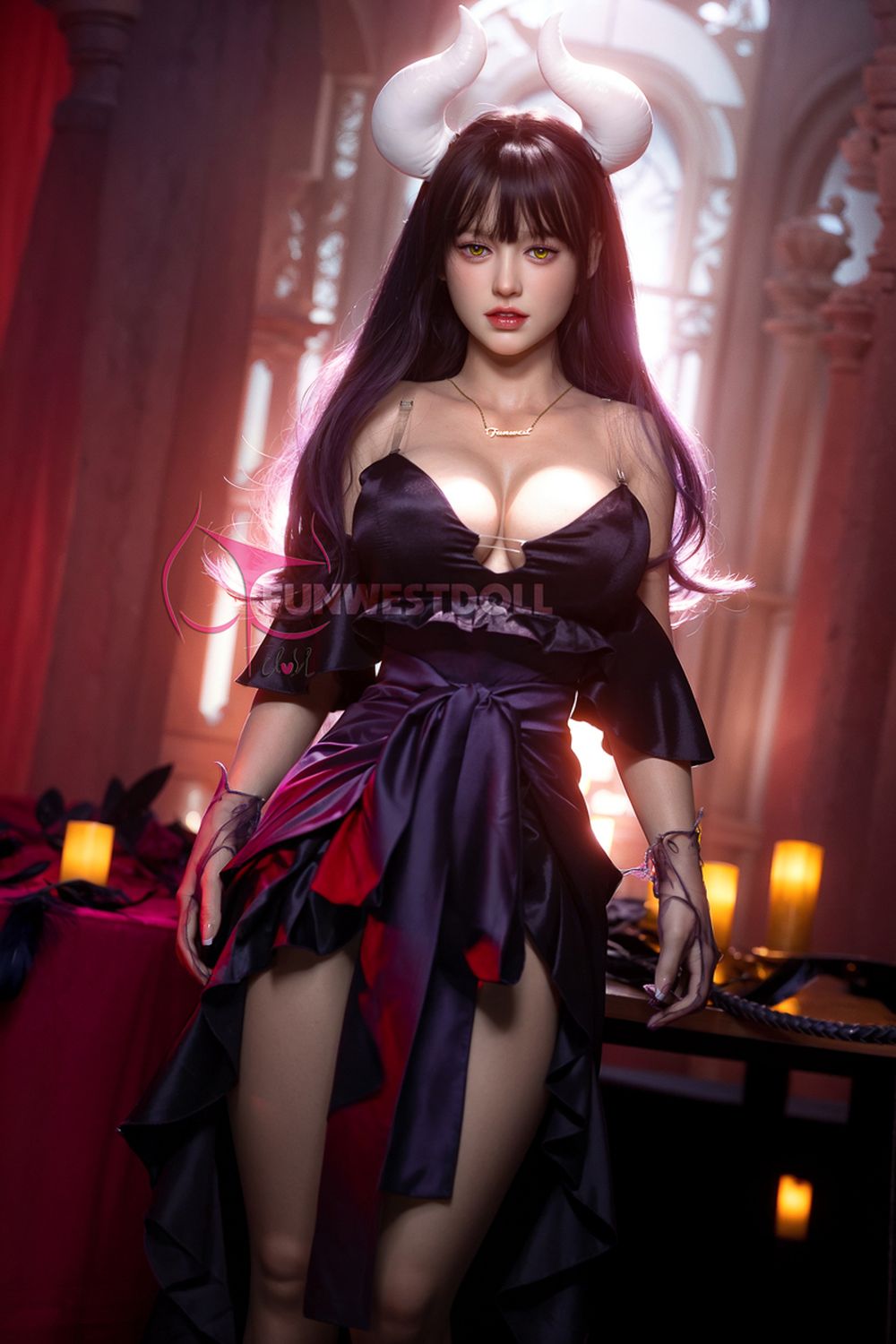 FUNWEST® Chloe 160cm (5ft3) 035S# E Breasts Anime Charming Silicone Sex Doll FSD005