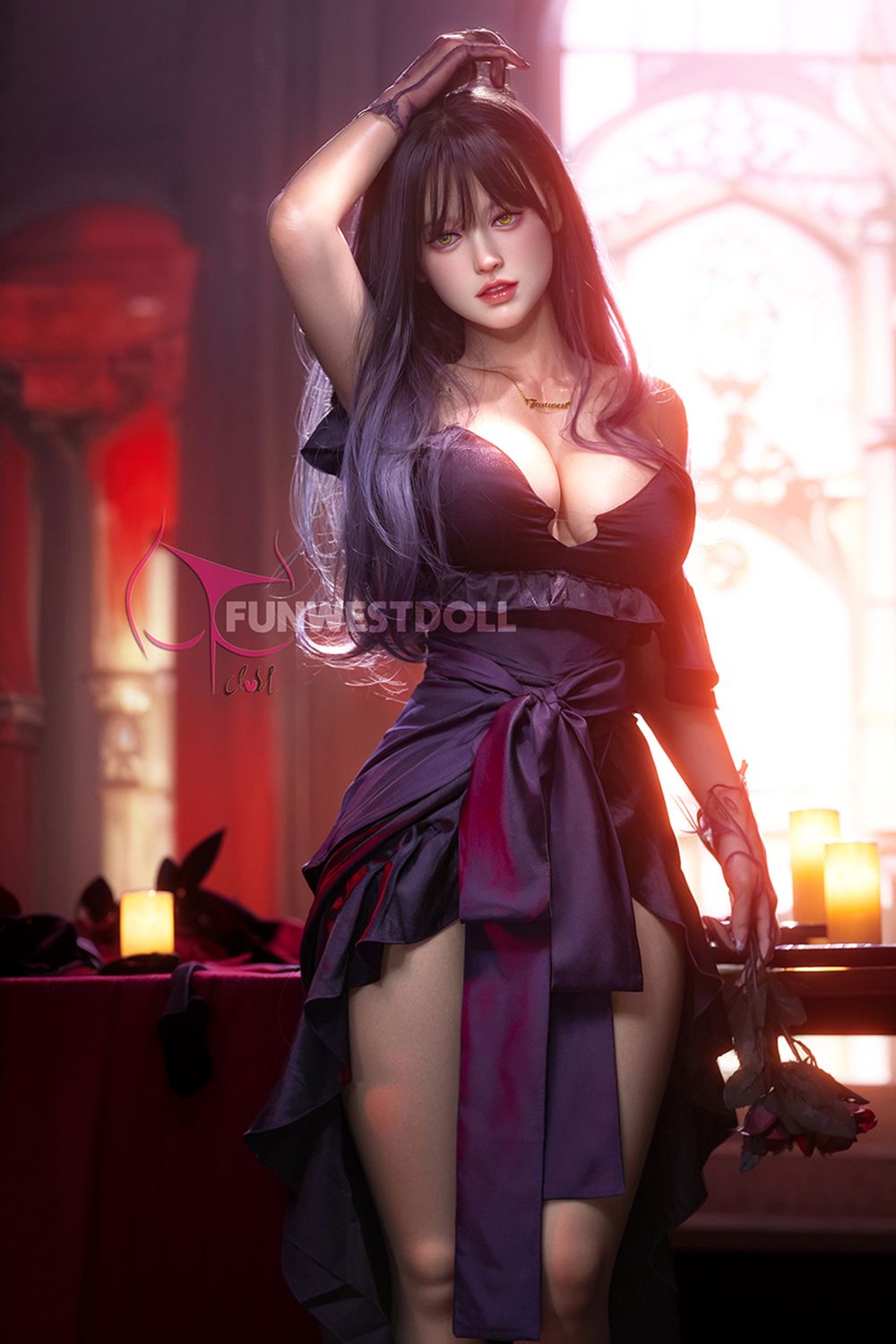 FUNWEST® Chloe 160cm (5ft3) 035S# E Breasts Anime Charming Silicone Sex Doll FSD005