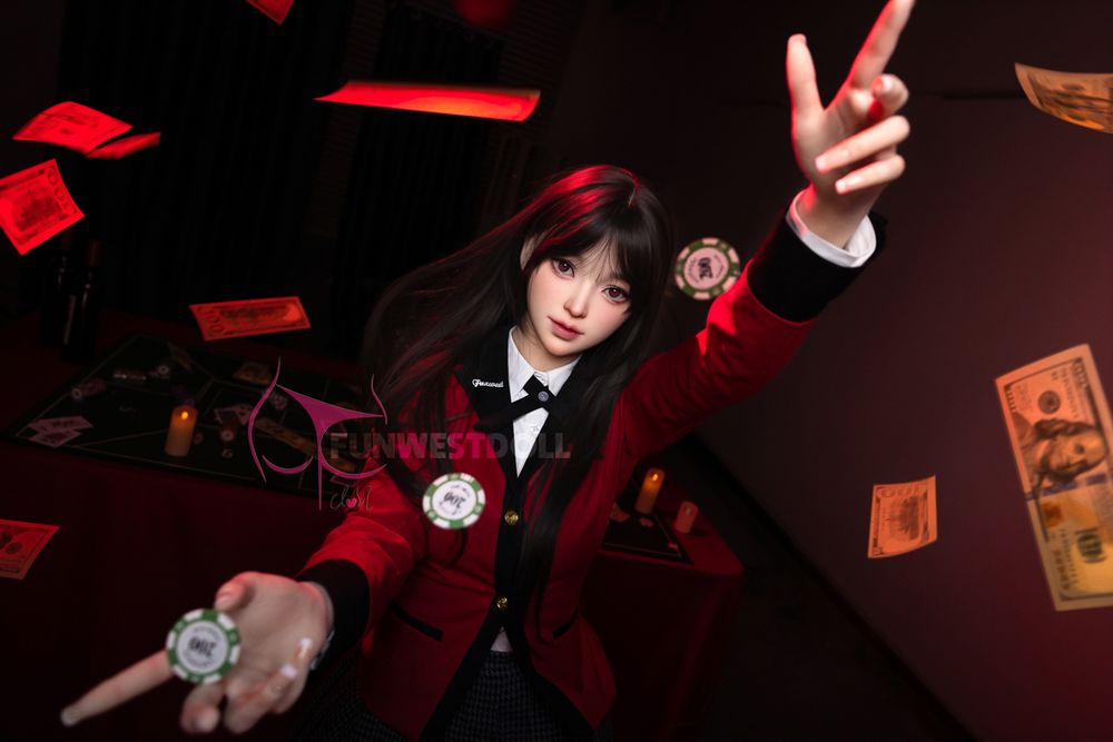 FUNWEST® Alice 159cm (5ft2) 038S# A Breasts Kakegurui Queen Cosplay Silicone Sex Doll FSD010