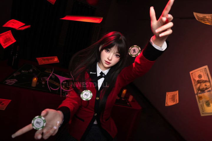FUNWEST® Alice 159cm (5ft2) 038S# A Breasts Kakegurui Queen Cosplay Silicone Sex Doll FSD010