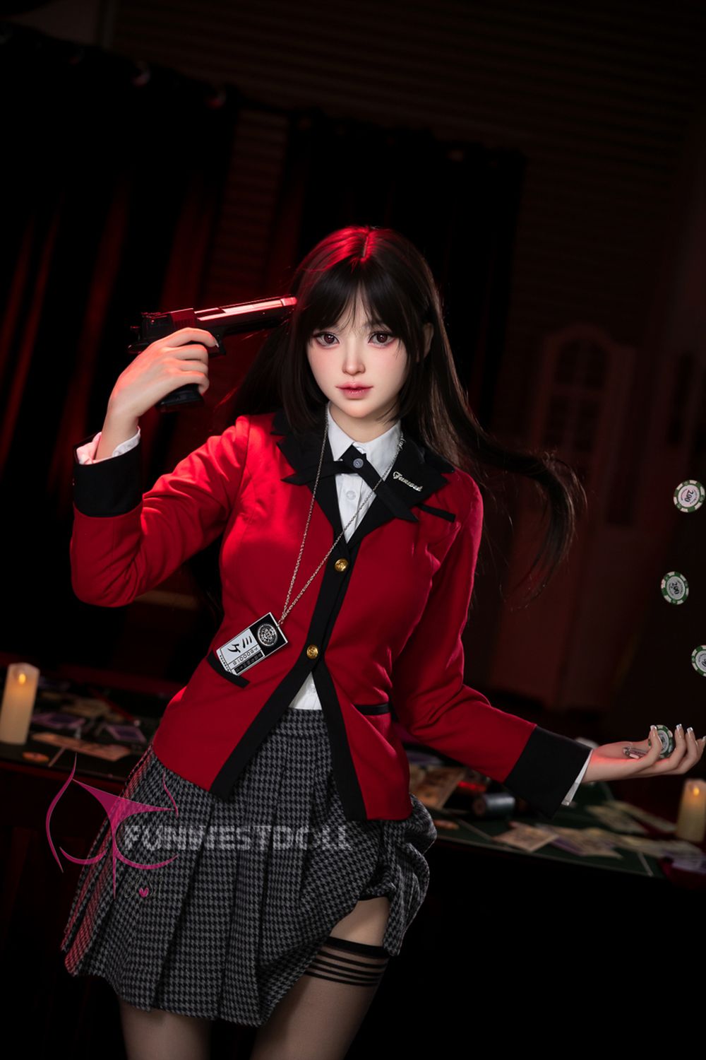 FUNWEST® Alice 159cm (5ft2) 038S# A Breasts Kakegurui Queen Cosplay Silicone Sex Doll FSD010