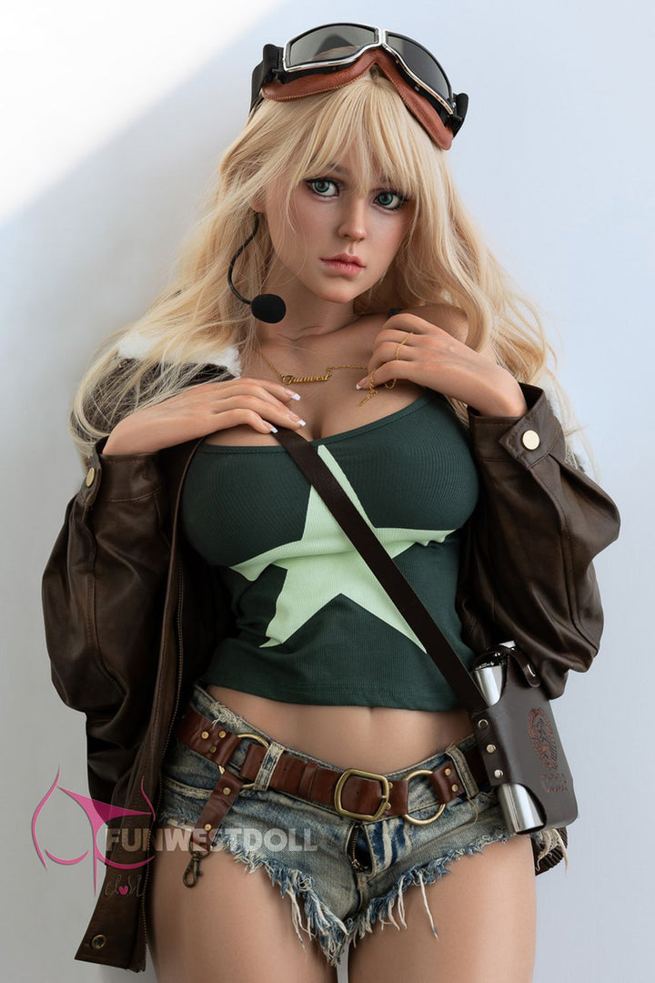 FUNWEST® Assos 157cm (5ft2) 030S# G Breasts Captivating Blonde Silicone Sex Doll FSD012