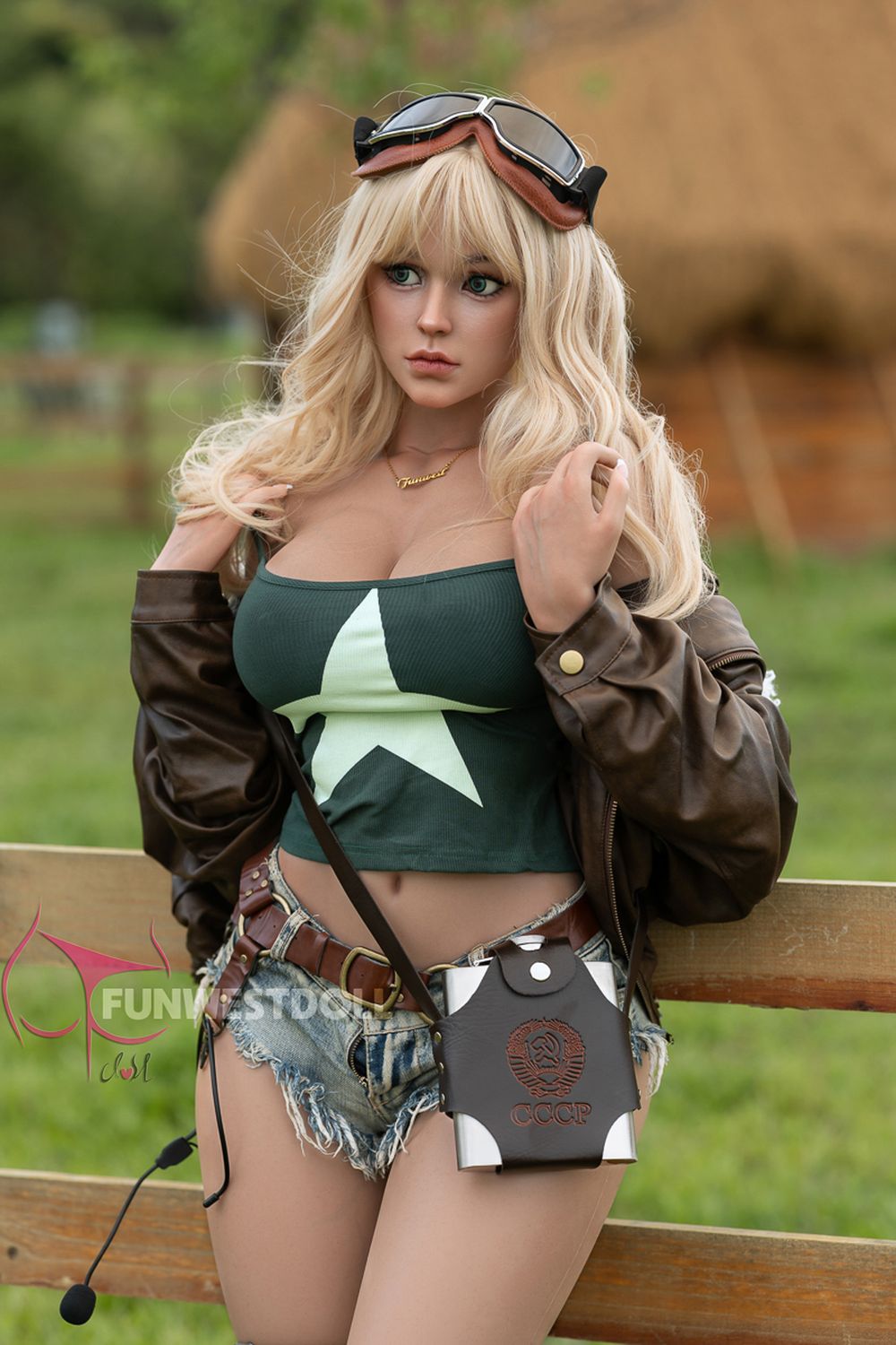 FUNWEST® Assos 157cm (5ft2) 030S# G Breasts Captivating Blonde Silicone Sex Doll FSD012