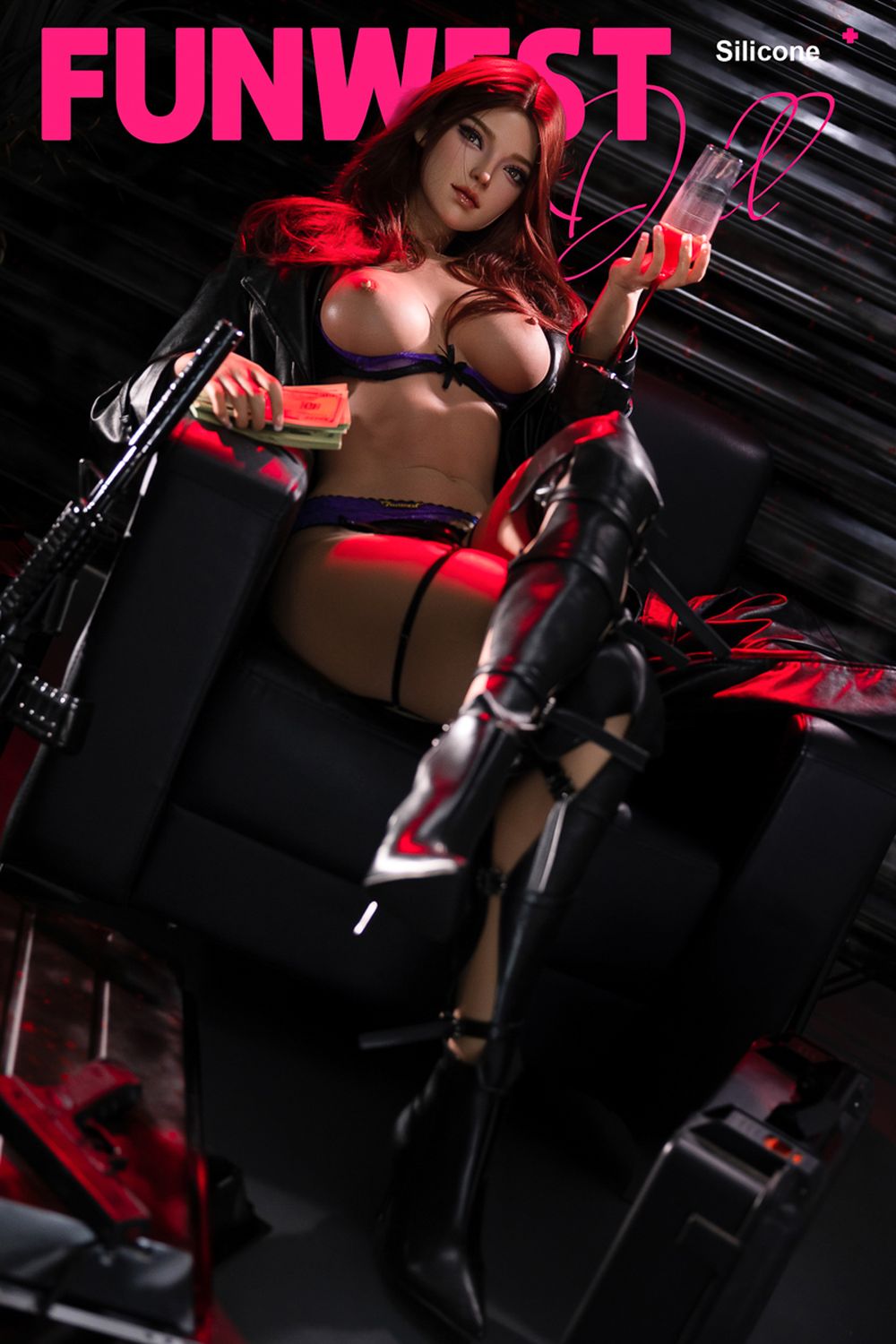 FUNWEST® Lexie 168cm (5ft6) 026S# D Breasts Seductive Queen Silicone Sex Doll FSD016