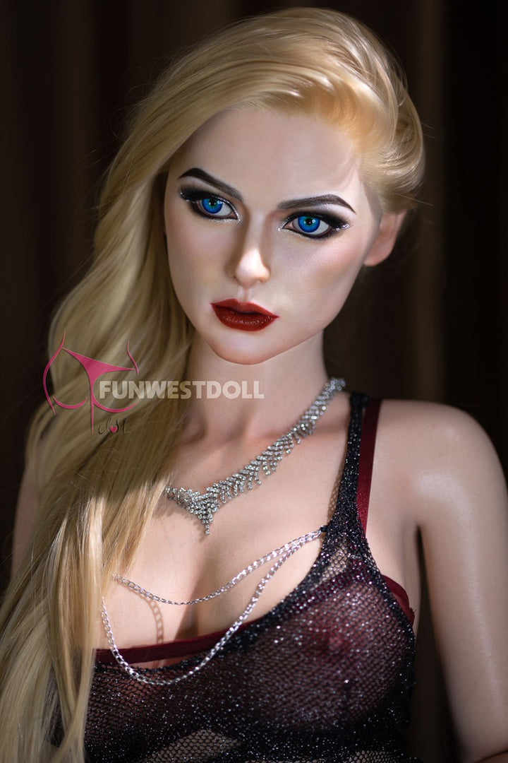 FUNWEST® Alexa 166cm (5ft5) 045S# F Breasts Mature Blonde Silicone Sex Doll FSD019