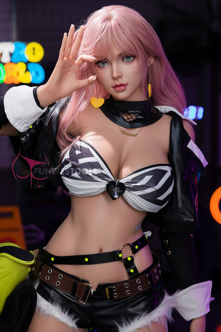 FUNWEST® Lily 157cm (5ft2) 036S# G Breasts Alluring Punk Chic Silicone Sex Doll FSD020