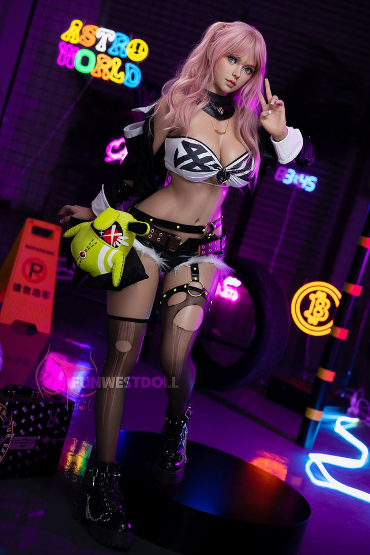 FUNWEST® Lily 157cm (5ft2) 036S# G Breasts Alluring Punk Chic Silicone Sex Doll FSD020