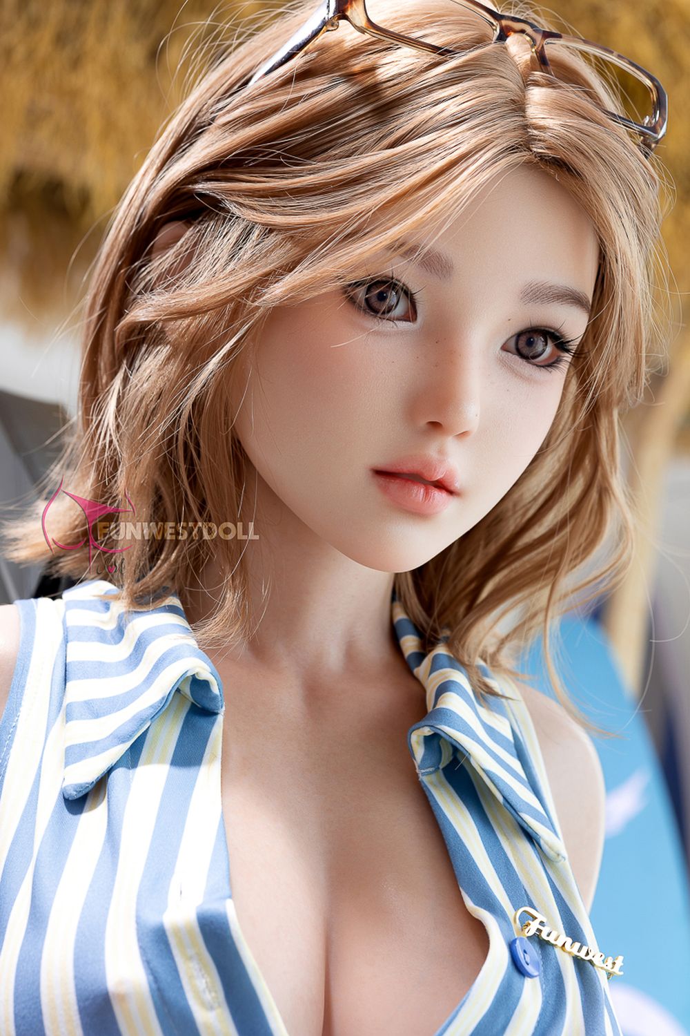 FUNWEST® Nika 152cm (5ft) 053S# D Breasts Asian Sweet Silicone Sex Doll FSD032 (In Stock US)
