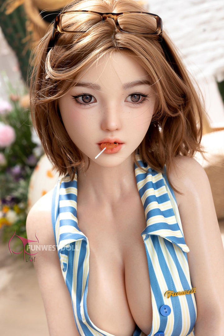 FUNWEST® Nika 152cm (5ft) 053S# D Breasts Asian Sweet Silicone Sex Doll FSD032 (In Stock US)