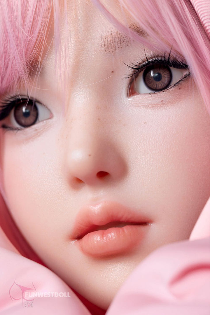 FUNWEST® Nika 152cm (5ft) 053S# D Breasts Anime Sweetheart Silicone Sex Doll FSD034