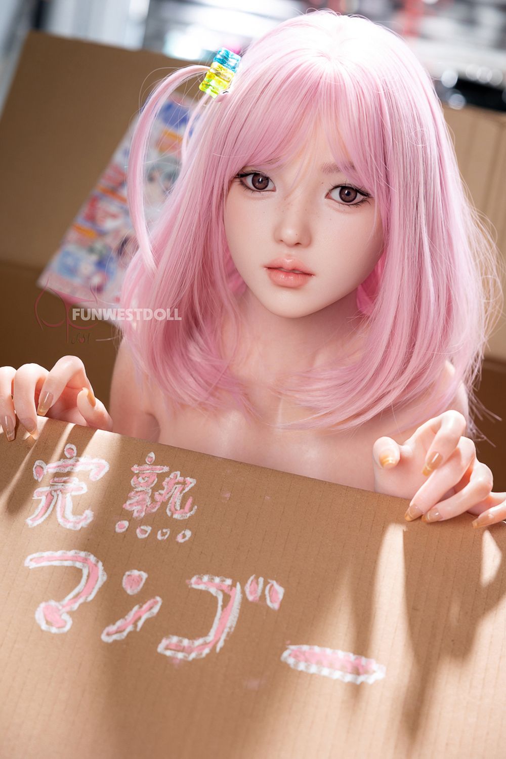 FUNWEST® Nika 152cm (5ft) 053S# D Breasts Anime Sweetheart Silicone Sex Doll FSD034