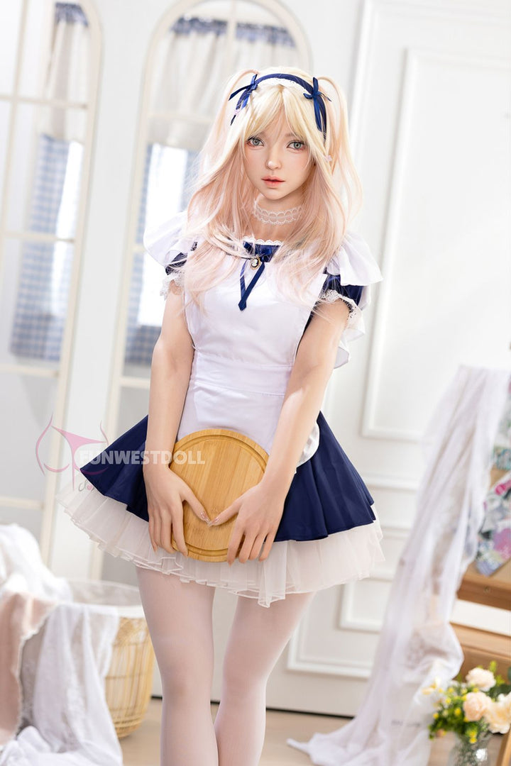 FUNWEST® Giselle 159cm (5ft2) 056SJ# A Breasts Anime Maid Outfit Silicone Sex Doll FSD036