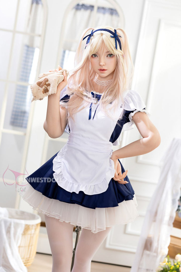FUNWEST® Giselle 159cm (5ft2) 056SJ# A Breasts Anime Maid Outfit Silicone Sex Doll FSD036