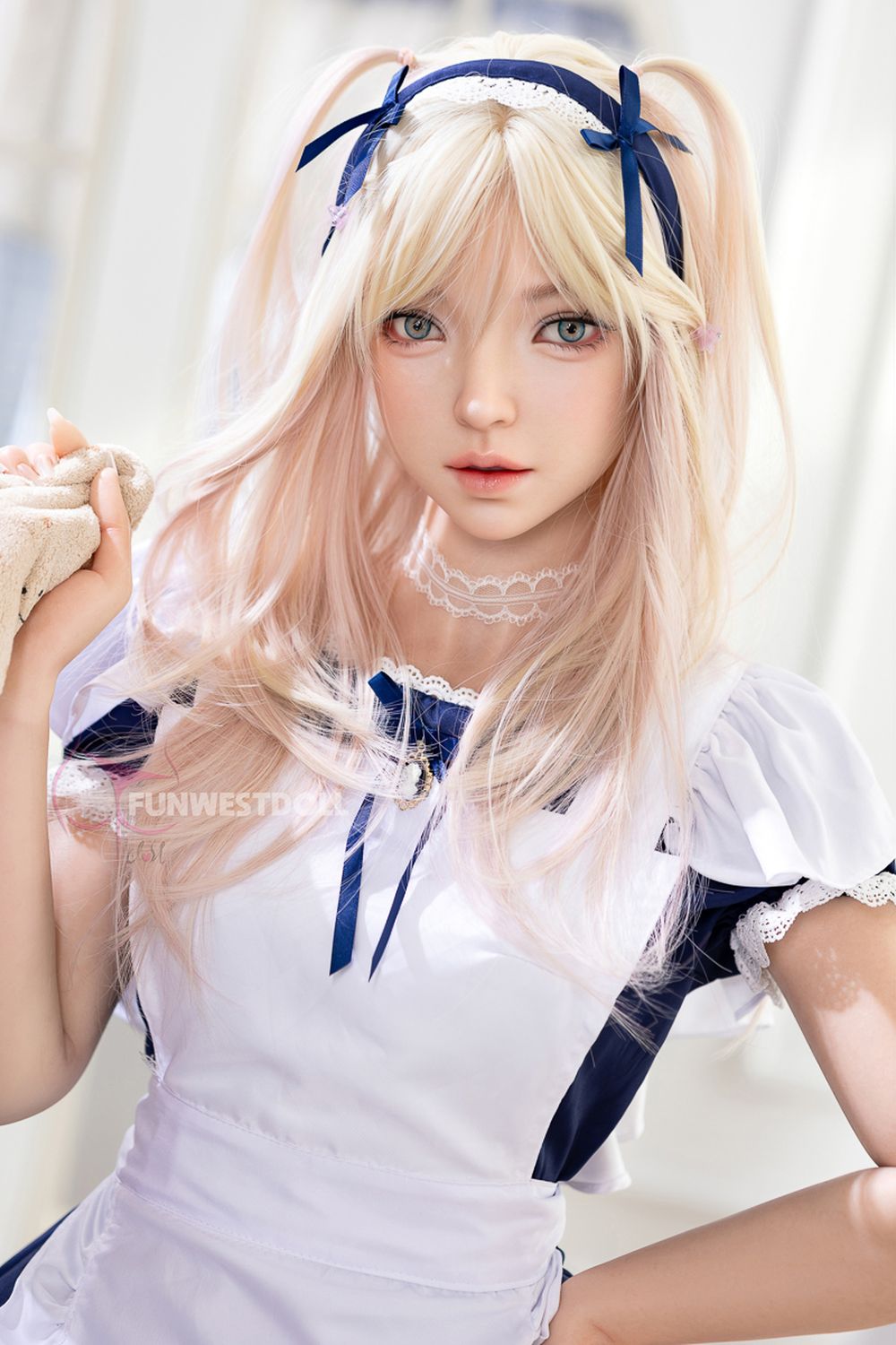 FUNWEST® Giselle 159cm (5ft2) 056SJ# A Breasts Anime Maid Outfit Silicone Sex Doll FSD036