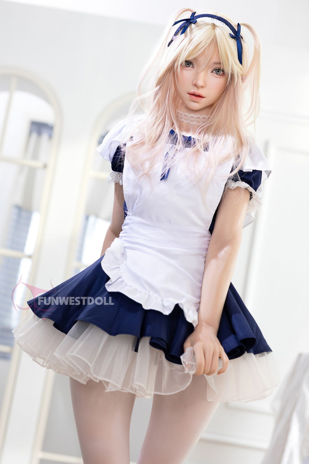 FUNWEST® Giselle 159cm (5ft2) 056SJ# A Breasts Anime Maid Outfit Silicone Sex Doll FSD036