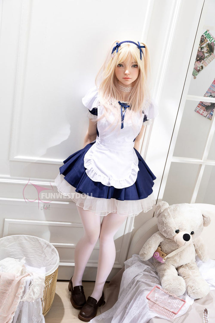 FUNWEST® Giselle 159cm (5ft2) 056SJ# A Breasts Anime Maid Outfit Silicone Sex Doll FSD036