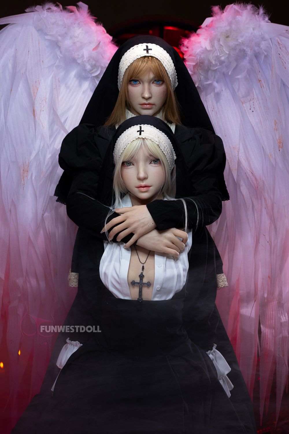 FUNWEST® Giselle 159cm (5ft2) 056SJ# A Breasts Blonde Cosplay Silicone Sex Doll FSD036