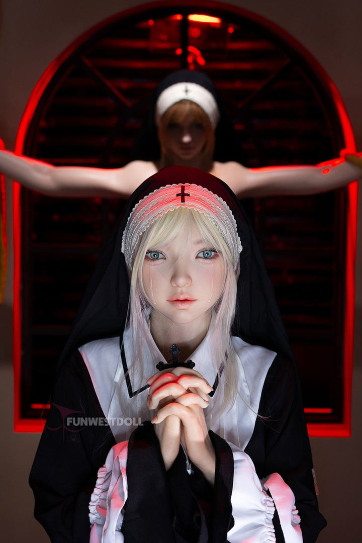 FUNWEST® Giselle 159cm (5ft2) 056SJ# A Breasts Blonde Cosplay Silicone Sex Doll FSD036