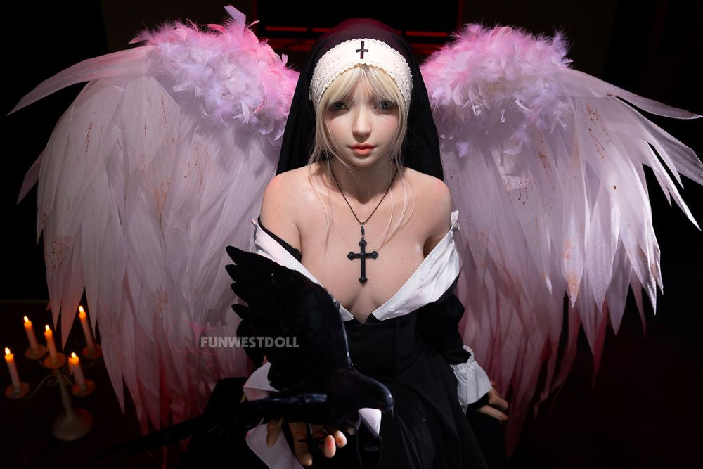 FUNWEST® Giselle 159cm (5ft2) 056SJ# A Breasts Blonde Cosplay Silicone Sex Doll FSD036