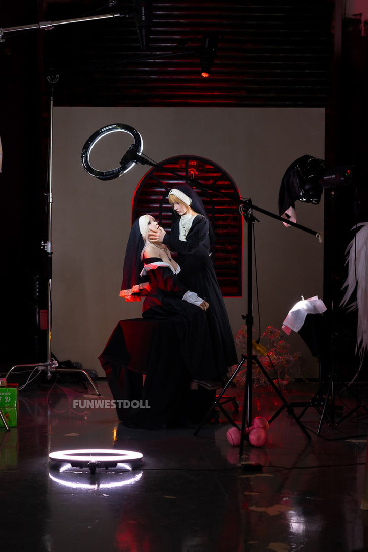 FUNWEST® Giselle 159cm (5ft2) 056SJ# A Breasts Blonde Cosplay Silicone Sex Doll FSD036