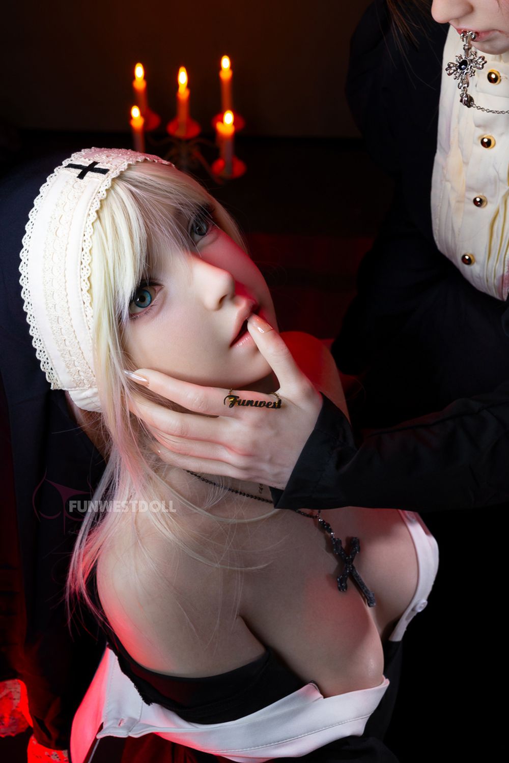 FUNWEST® Giselle 159cm (5ft2) 056SJ# A Breasts Blonde Cosplay Silicone Sex Doll FSD036