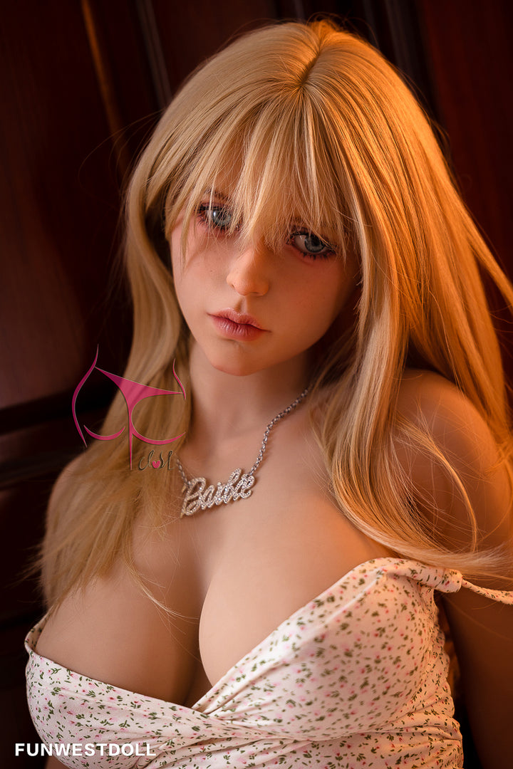 FUNWEST® 162cm/5ft4 F-cup 030# TPE Sex Doll FWD062 With Long Blonde Straight Hair – Assos (In Stock US)