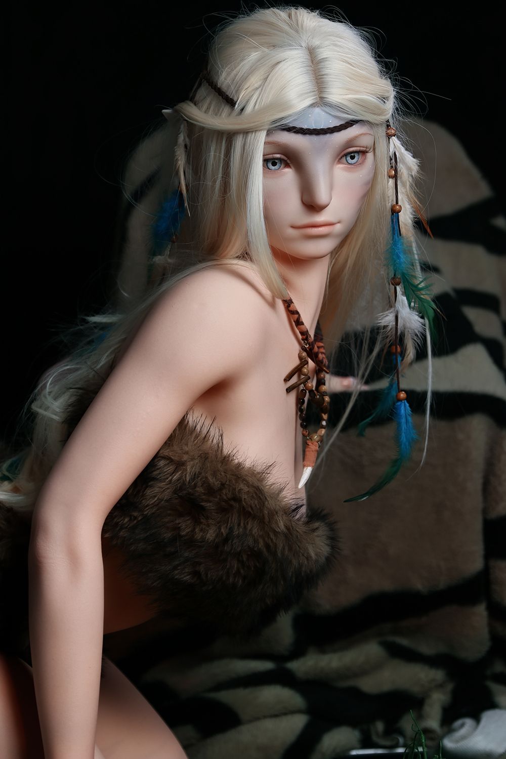 SY Doll | 170cm/5ft6 Small Breasts Alluring Wild Blonde Elven Huntress Realistic Full Silicone Sex Doll - Lirael - Sweetie Love Doll
