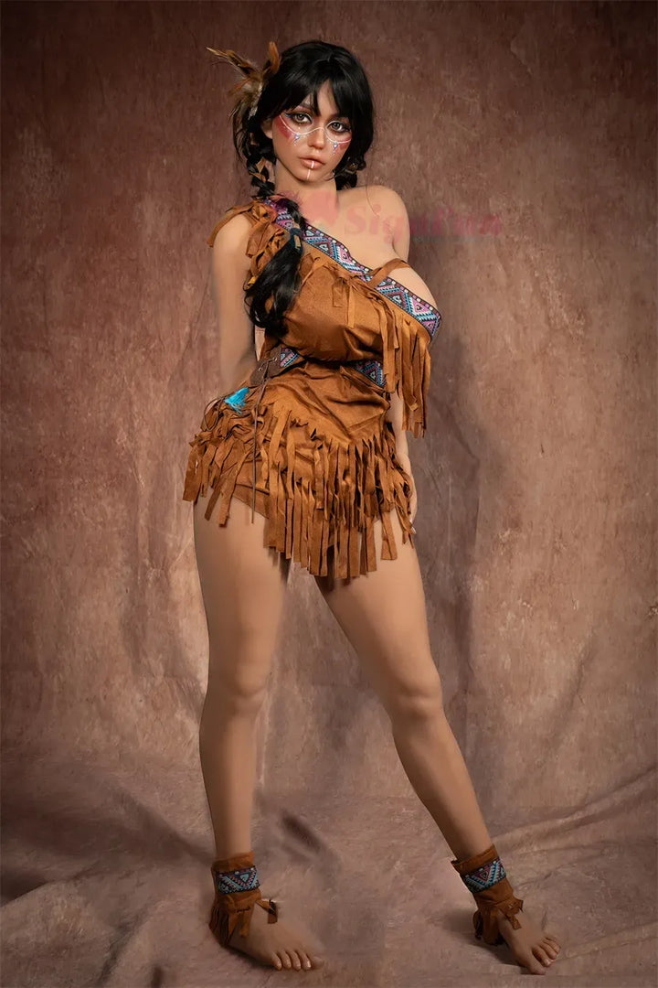 Sigafun | 159cm/5ft3 Silicone Head STPE Sex Doll SG3-3 Dark Tanned - Ada (In Stock US)