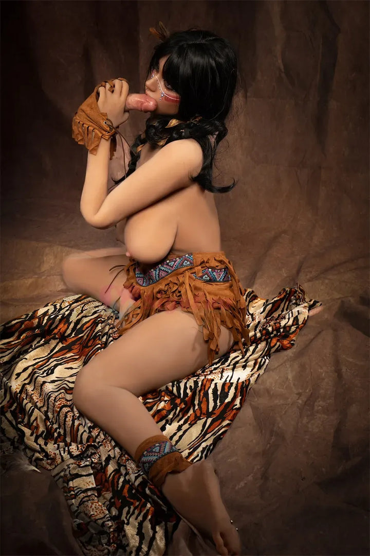 Sigafun | 159cm/5ft3 Silicone Head STPE Sex Doll SG3-3 Dark Tanned - Ada (In Stock US)