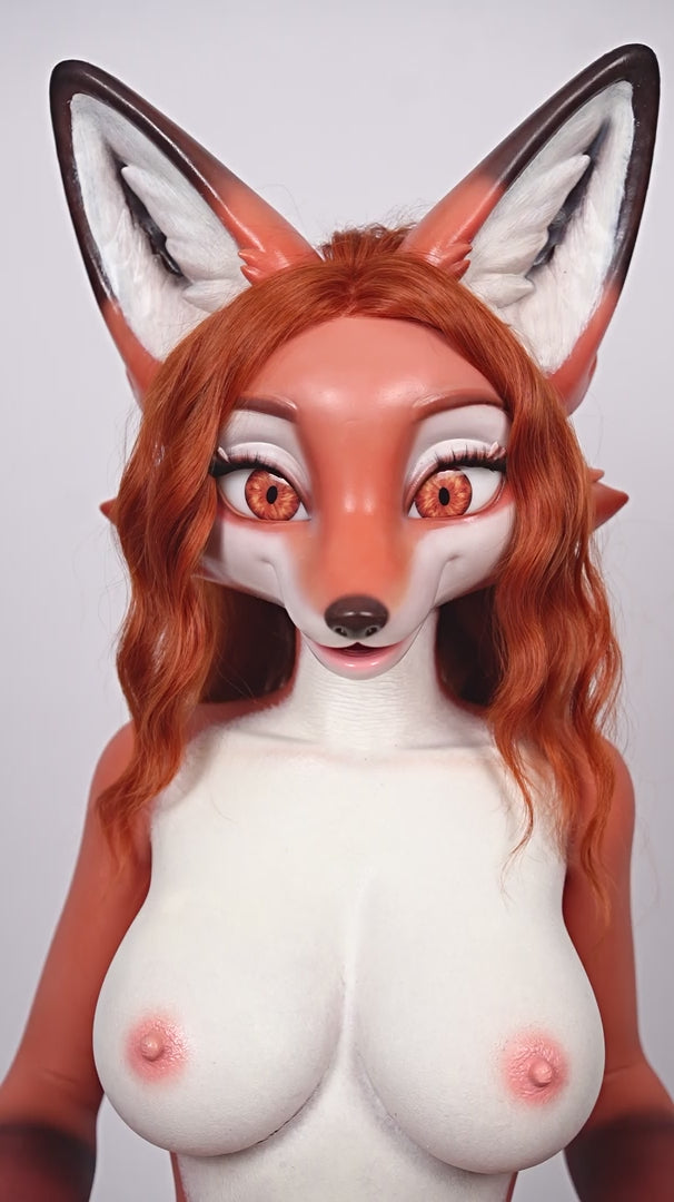 Moonvale Doll | 160cm/5ft3 Big Breasts Alluring Playful Red Fox Furry Realistic Silicone Sex Doll - Sorelle