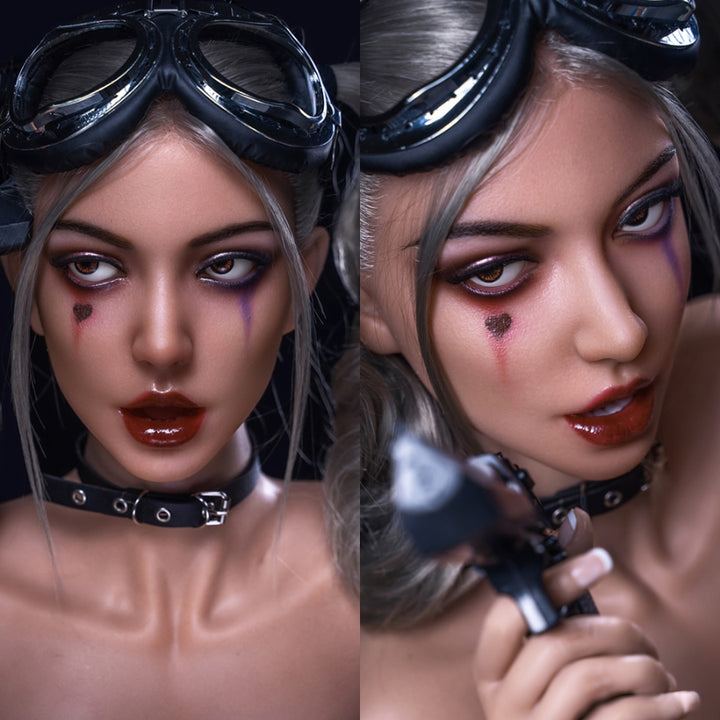 SY Doll |  Movable Jaw Silicone Head Harley Quinn #M7