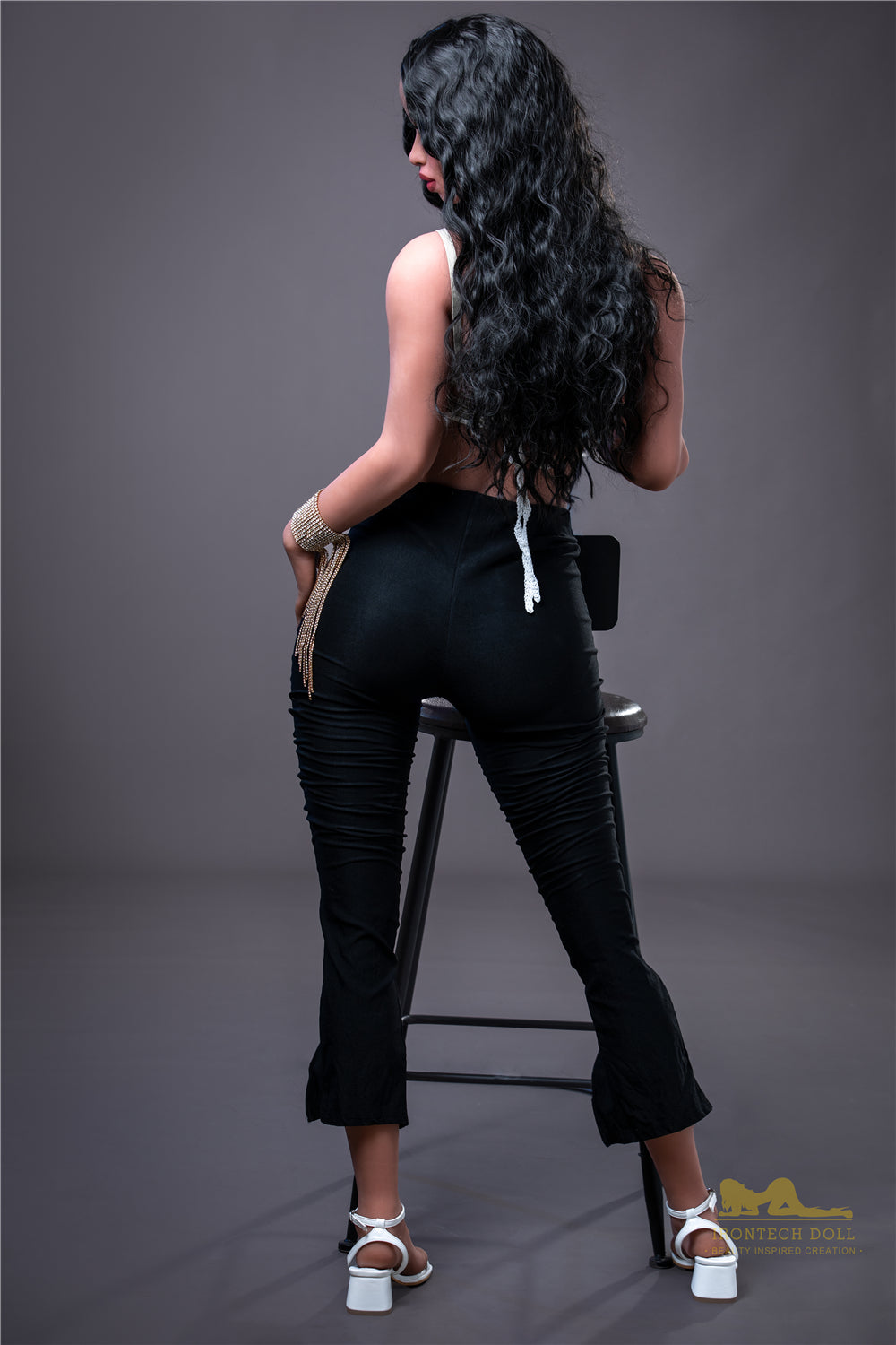 Irontech | 5ft7/171cm Beautiful With Black Long Curly Hair Sex Doll - Lora