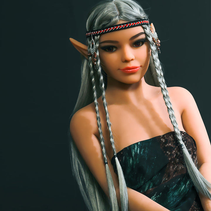 SY Doll | 5ft1(155cm) Ultra  Flat Chest Elf Sex Doll With Gray Hair - Fontaine