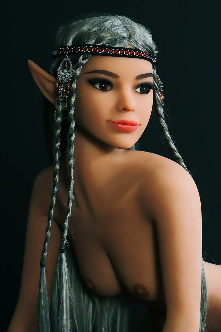 SY Doll | 5ft1(155cm) Ultra  Flat Chest Elf Sex Doll With Gray Hair - Fontaine