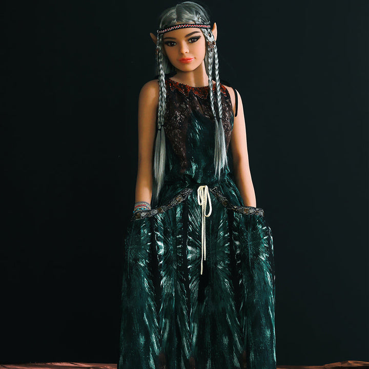SY Doll | 5ft1(155cm) Ultra  Flat Chest Elf Sex Doll With Gray Hair - Fontaine