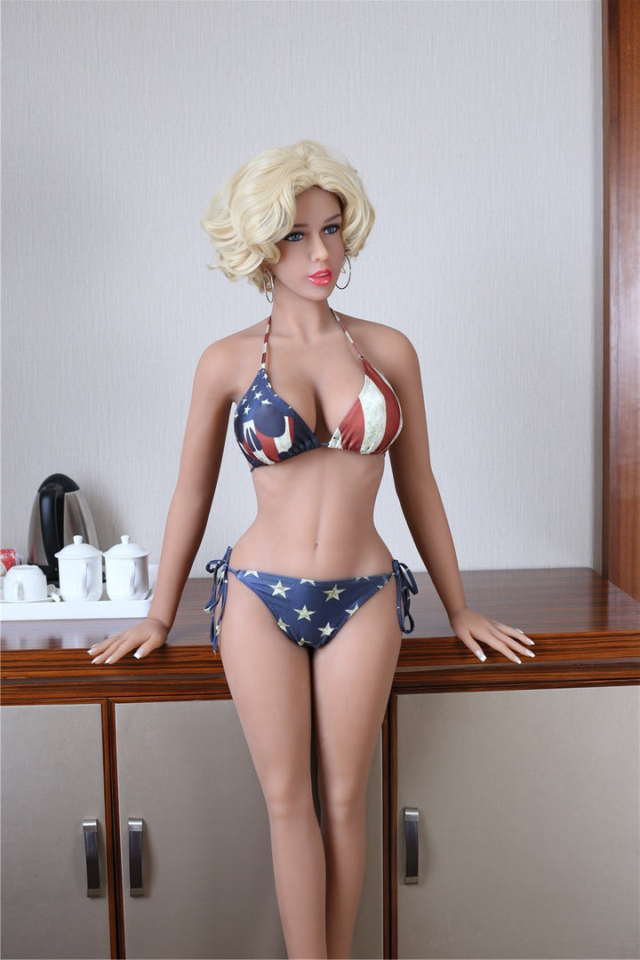 AF Doll | 158cm wheat color blonde short hair sex doll - Brenda