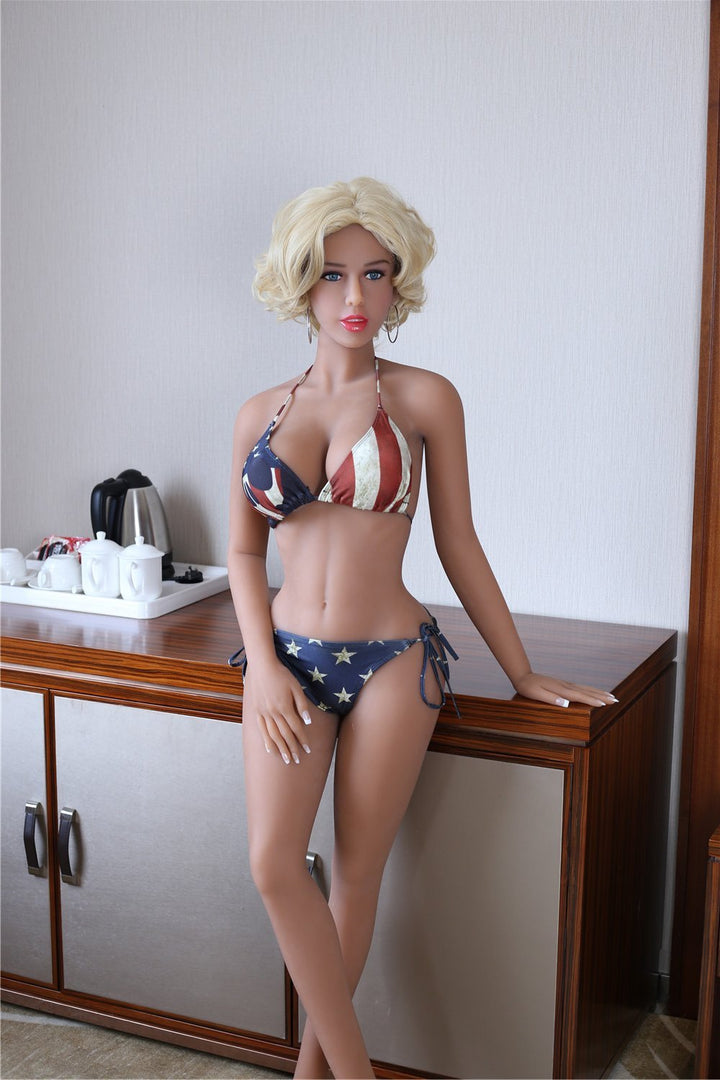 AF Doll | 158cm wheat color blonde short hair sex doll - Brenda