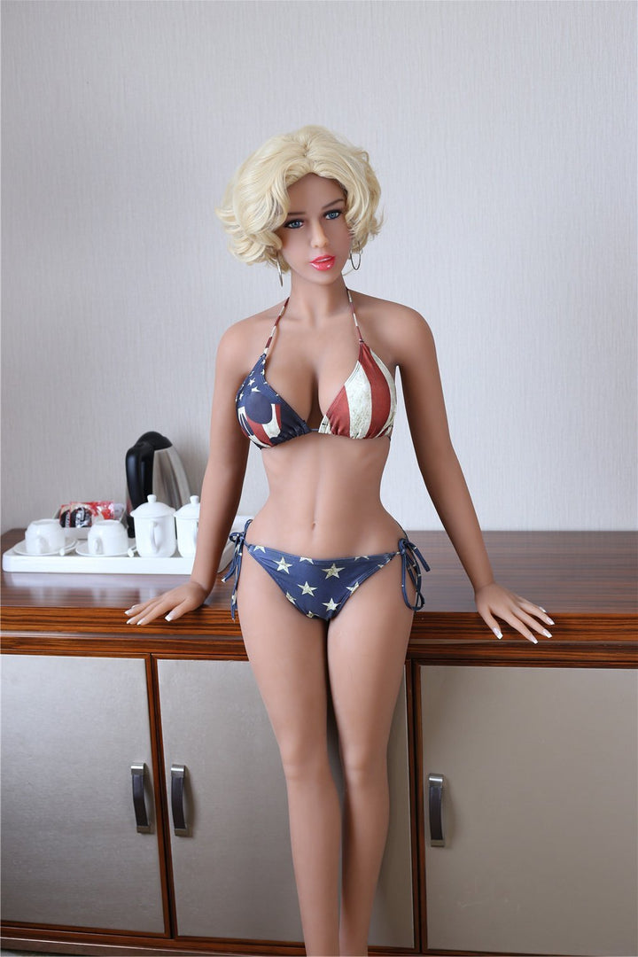AF Doll | 158cm wheat color blonde short hair sex doll - Brenda