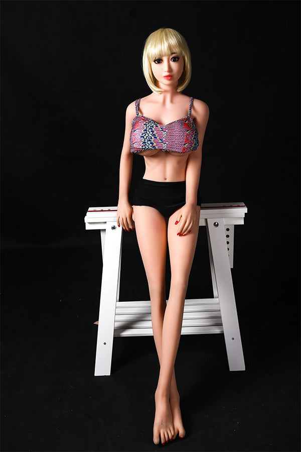 Aibei Puppe | 158 cm/5 ft2 Blonde dünne Sexpuppe - April 