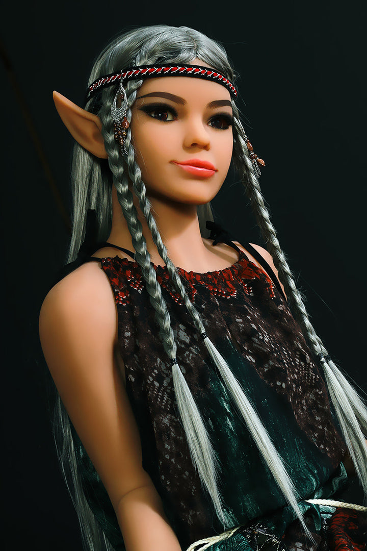 SY Doll | 5ft1(155cm) Ultra  Flat Chest Elf Sex Doll With Gray Hair - Fontaine