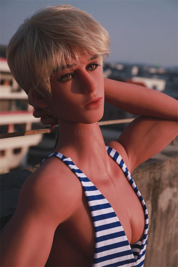 165cm/5ft5 Poupée Sexuelle Mâle Blonde Grandeur Vie - Oliver(En Stock US)