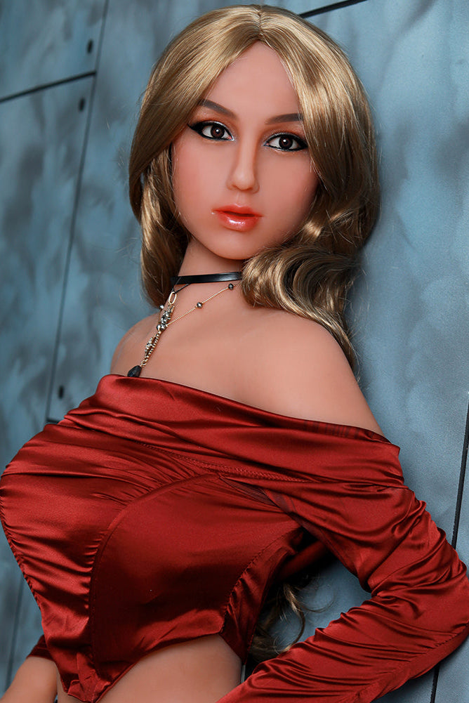 158cm (5ft2) Tiny Breast Cute Sex Doll With Golden Curly Hair - Renee